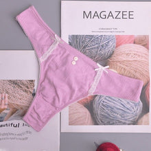 Load image into Gallery viewer, Christmas gift Cotton Snowflakes white Women's Sexy Thongs G-string Underwear Panties Briefs For Ladies T-back 1pcs/lot zhx13