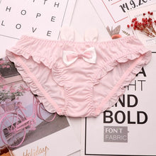 Load image into Gallery viewer, SP&CITY Lolita Girls Cute Bow Cotton Underwear Women Ruffle Seamless Panties Solid Rabbit Ears Briefs Cartoon Lingerie Student