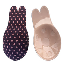 Load image into Gallery viewer, Women Push Up Bras For Self Adhesive Silicone Strapless Invisible Bra Reusable Sticky Breast Lift Up Tape Kawaii Rabbit Bra Pads